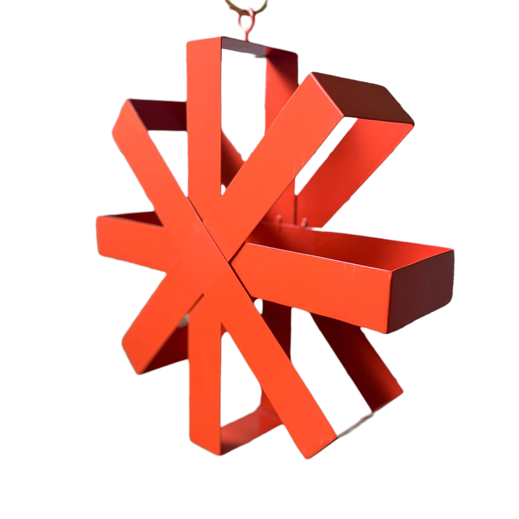 Asterisk Modern Bird Feeder Orange
