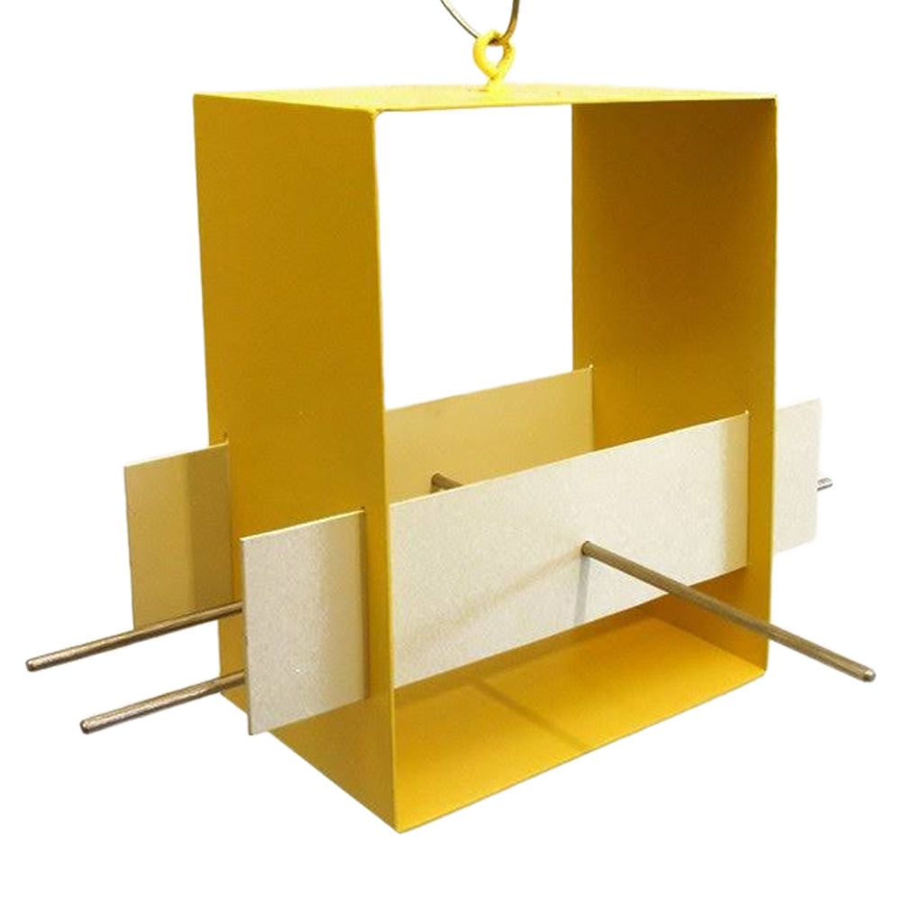 Cubist Modern Bird Feeder / Yellow