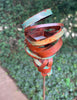 Modern Bird Feeder in Welded Steel and Copper #407 - Freestanding unique modern bird feeder