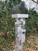 Build Series Modern Bird Feeder No. 32 in welded steel with Rustoleum Metallic Silver finish