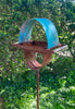 Sculptural Modern Bird Feeder #428 in Welded Steel, Stainless Steel and Copper