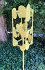 Sculptural Modern Bird Feeder in Lemon Yellow - Welded Steel and stainless steel -  Freestanding unique modern garden art