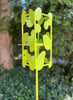 Sculptural Modern Bird Feeder in Key Lime Green - Welded Steel and stainless steel -  Freestanding unique modern garden art