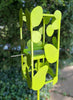 Sculptural Modern Bird Feeder in Key Lime Green - Welded Steel and stainless steel -  Freestanding unique modern garden art