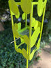 Sculptural Modern Bird Feeder in Key Lime Green - Welded Steel and stainless steel -  Freestanding unique modern garden art