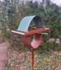 Sculptural Modern Bird Feeder #428 in Welded Steel, Stainless Steel and Copper