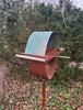 Sculptural Modern Bird Feeder #428 in Welded Steel, Stainless Steel and Copper