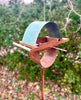 Sculptural Modern Bird Feeder #428 in Welded Steel, Stainless Steel and Copper