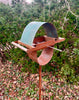 Sculptural Modern Bird Feeder #428 in Welded Steel, Stainless Steel and Copper