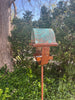 Sculptural Modern Bird Feeder #429 in Welded Steel, Stainless Steel and Copper