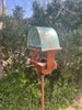 Sculptural Modern Bird Feeder #430 in Welded Steel, Stainless Steel and Copper