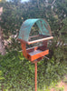 Sculptural Modern Bird Feeder #430 in Welded Steel, Stainless Steel and Copper