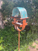 Sculptural Modern Bird Feeder #431 in Welded Steel, Stainless Steel and Copper