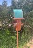 Sculptural Modern Bird Feeder #431 in Welded Steel, Stainless Steel and Copper