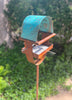 Sculptural Modern Bird Feeder #431 in Welded Steel, Stainless Steel and Copper