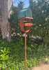 Sculptural Modern Bird Feeder #431 in Welded Steel, Stainless Steel and Copper