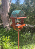Sculptural Modern Bird Feeder #432 in Welded Steel, Stainless Steel and Copper
