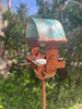 Sculptural Modern Bird Feeder #432 in Welded Steel, Stainless Steel and Copper