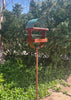 Sculptural Modern Bird Feeder #432 in Welded Steel, Stainless Steel and Copper