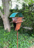 Sculptural Modern Bird Feeder #433 in Welded Steel, Stainless Steel and Copper