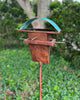 Sculptural Modern Bird Feeder #433 in Welded Steel, Stainless Steel and Copper