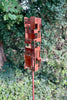Pop Modern Bird Feeder #1 in Welded Steel with Natural Patina