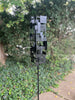 Pop Modern Bird Feeder #3 in Welded Steel with Matte Black Enamel finish