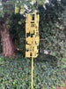 Pop Modern Bird Feeder #2 in Welded Steel with Lemon Yellow Enamel finish
