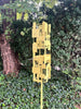 Pop Modern Bird Feeder #2 in Welded Steel with Lemon Yellow Enamel finish