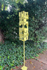 Pop Modern Bird Feeder #2 in Welded Steel with Lemon Yellow Enamel finish