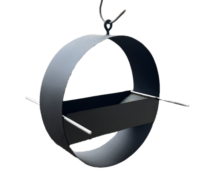 Charm Modern Bird Feeder in Flat Black