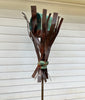 Abstract Modern Bird Feeder in Welded Steel, Copper, Stainless Steel - #404 -Freestanding unique modern bird feeder