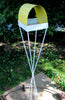 Twist Series welded steel Bird Feeder - White enamel finish with Yellow enamel steel roof
