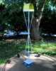Twist Series welded steel Bird Feeder - White enamel finish with Yellow enamel steel roof