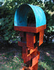 Build Series Bird Feeder in Steel and Copper - Freestanding unique modern birdfeeder