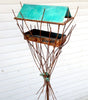 Bird feeder Welded Steel, Copper and Stainless Steel- Bird Feeder No. 383 - Freestanding unique modern birdfeeder