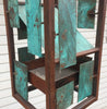 Mid-Century Modern Bird Feeder in Welded Steel and Copper