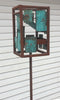 Mid-Century Modern Bird Feeder in Welded Steel and Copper