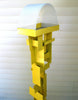 Bird Feeder Modern Build series bird feeder No. 17 in welded steel with yellow enamel finish