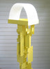 Bird Feeder Modern Build series bird feeder No. 17 in welded steel with yellow enamel finish
