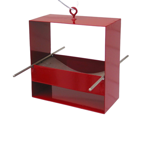 99 Modern Bird Feeder / Deep Red