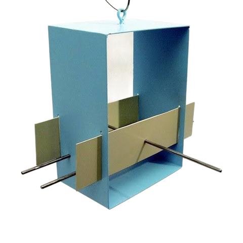 Cubist Modern Bird Feeder / Aqua