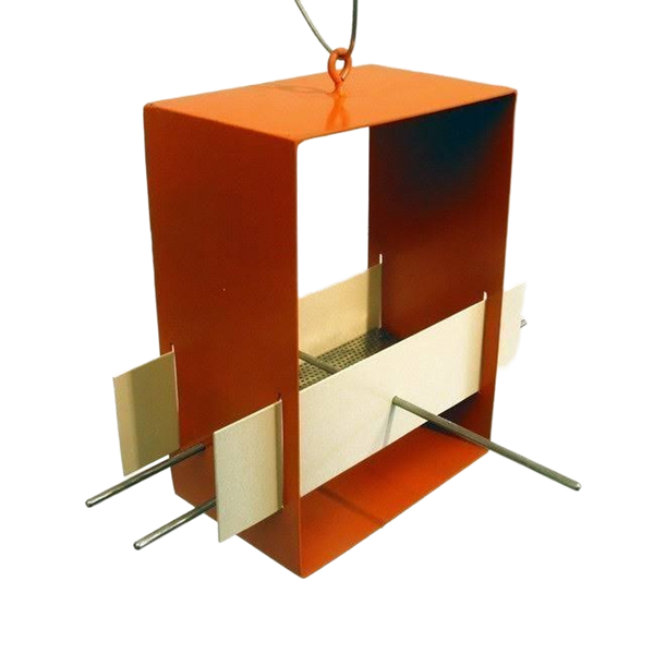 Cubist Modern Bird Feeder / Orange