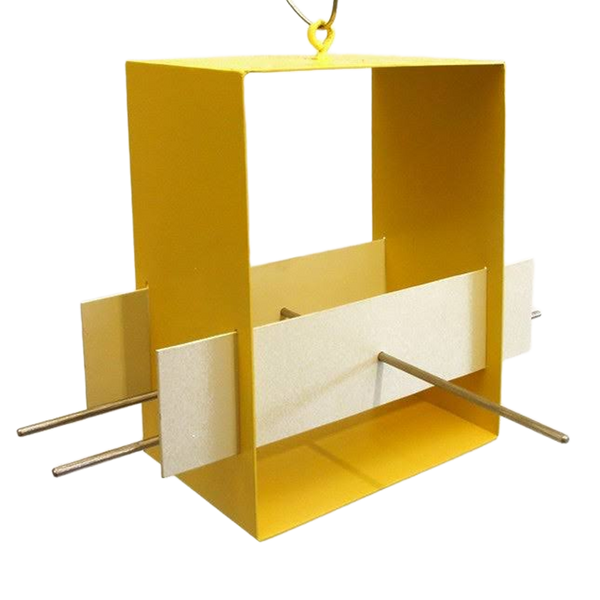 Cubist Modern Bird Feeder / Yellow