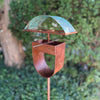Modern Bird Feeder #452 in Welded Steel and Copper with Natural Patina