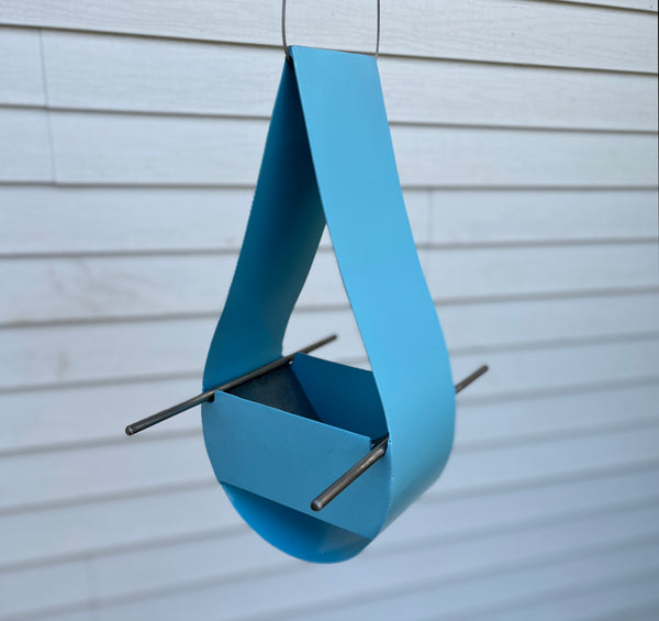 Drop - Modern Bird feeder in Aqua