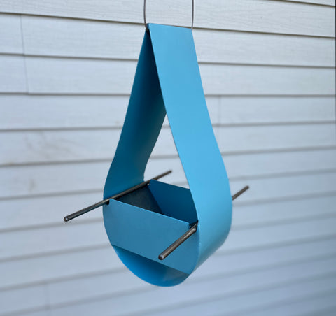 Drop - Modern Bird feeder in Aqua