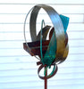Modern Bird Feeder in Welded Steel, Copper, Stainless Steel - #411 -Freestanding unique modern garden art