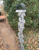 Build Series Modern Bird Feeder No. 32 in welded steel with Rustoleum Metallic Silver finish