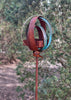 Modern Bird Feeder in Welded Steel, Copper, Stainless Steel - #421 -Freestanding unique modern garden art